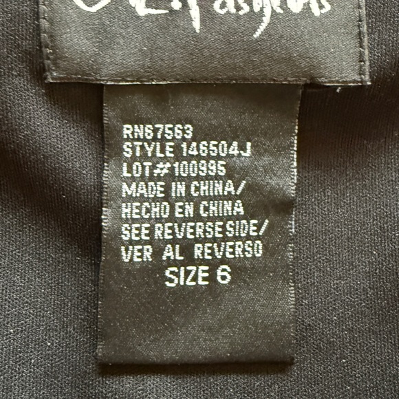 LITTLE BLACK DRESS V-Neck Flutter Sleeves Tiered Hem Size 6 SL Fashions - Picture 11 of 12